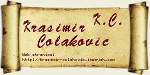 Krasimir Čolaković vizit kartica